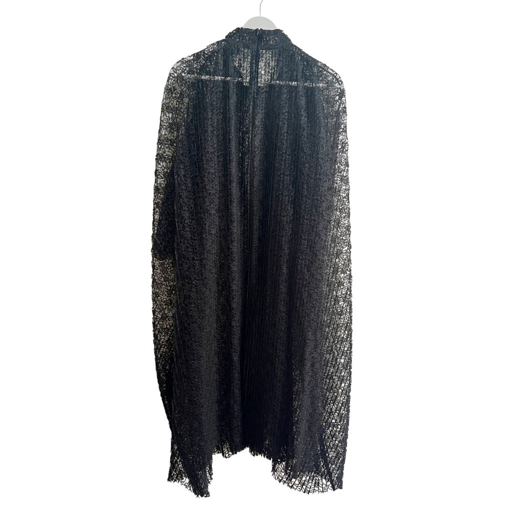 Bitte Kai Rand Peplum Short Sleeve Black Lace Overlay Dress Size: 3 (XL) - Picture 6 of 10